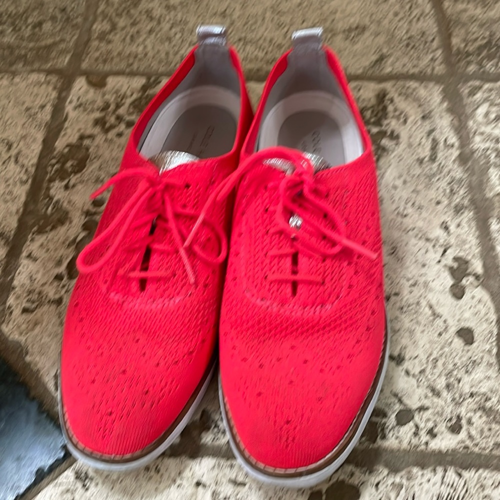 Cole Haan Grand OS hot pink tennis shoes